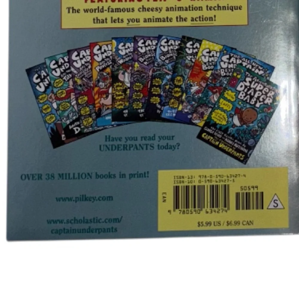 Captain Underpants by Dav Pilkey 2 Paperback Books Scholastic Reading Book #2 #9